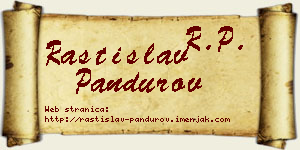 Rastislav Pandurov vizit kartica